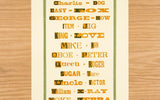 Original Print: Military Phonetic Alphabet