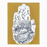 True Love Tattoo Hand Card