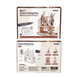 Printing Press Wooden 3D Puzzle Kit