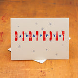 Red, Silver, and Blue Birthday Cards