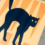 Original Print: Spooky Black Cat