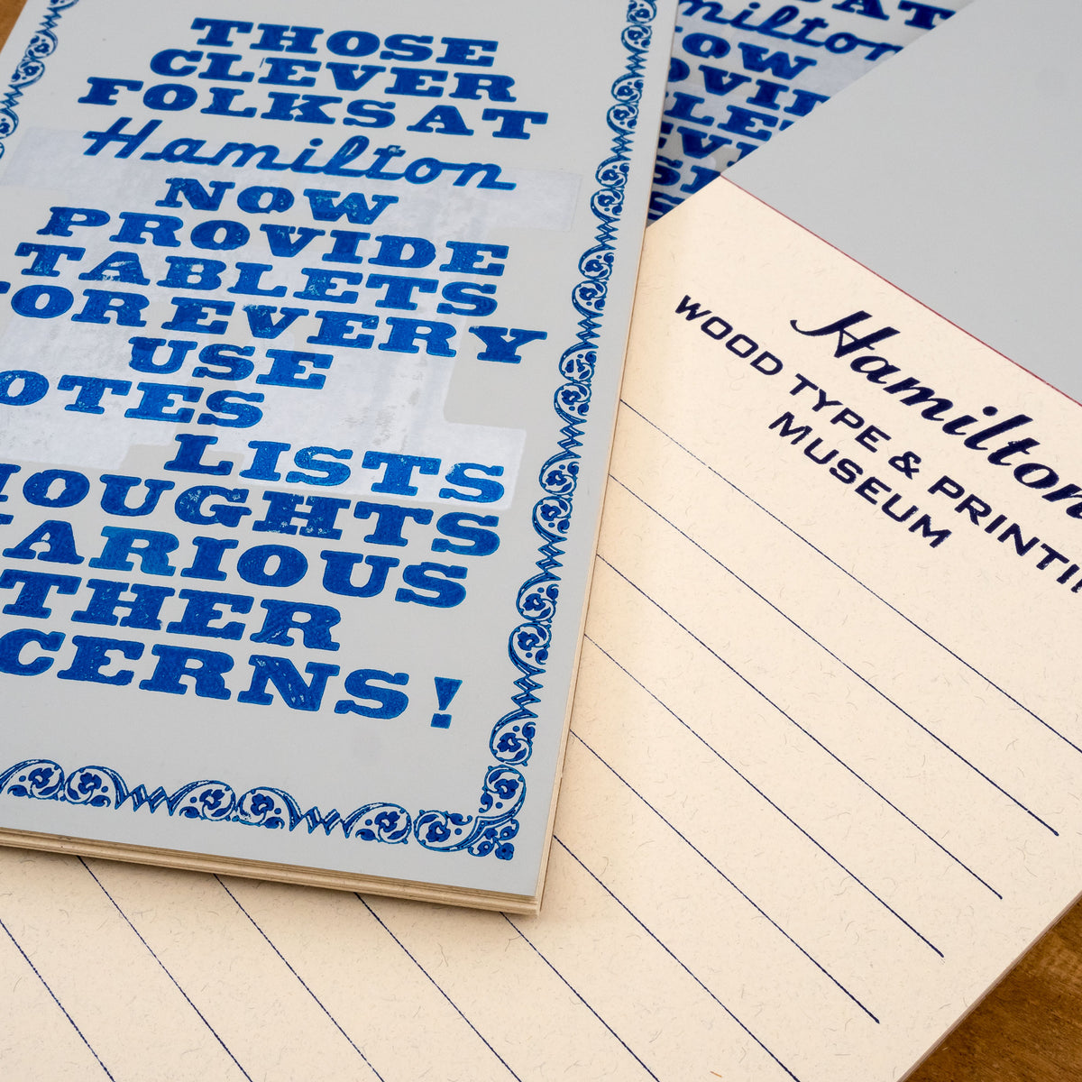 Hamilton Notepads – Hamilton Wood Type Museum