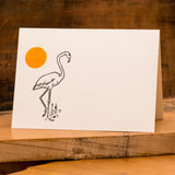 Flamingo Letterpress Card