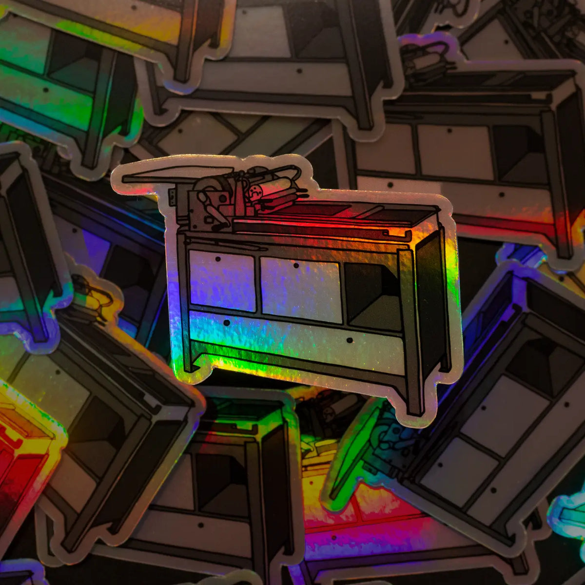 Vandercook Sticker, Holographic Hamilton Wood Type Museum