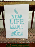 New Life Abounds notecard