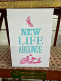 New Life Abounds notecard