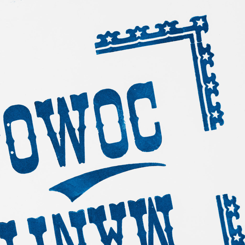 Original Print Manitowoc Poster with Ornate Star Borders Hamilton