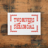 Original Print: Two Rivers Poster with Ornate Star Borders