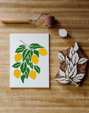 Wood Block Printing Kit, Lemon