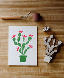 Wood Block Printing Kit, Cactus