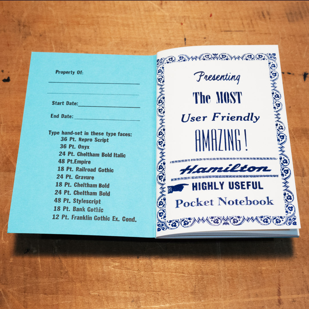 The Most User Friendly Amazing Pocket Notebook – Hamilton Wood Type Museum