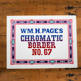 Type Specimen: Wm. H. Page's Chromatic Border