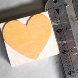 Wood Type Printer's Block: Heart Ornaments