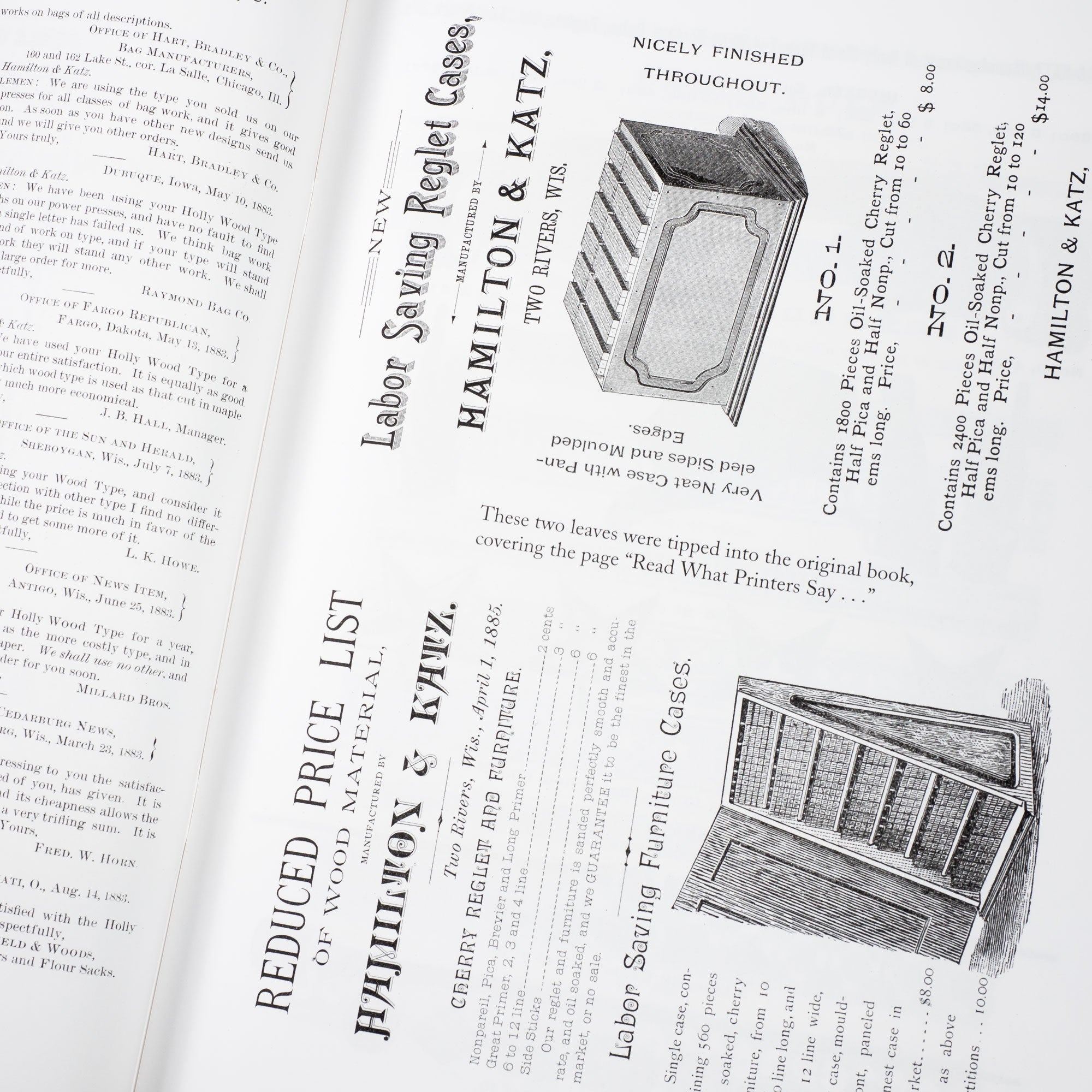 Hamilton & Katz Type Specimen Book Hamilton Wood Type Museum