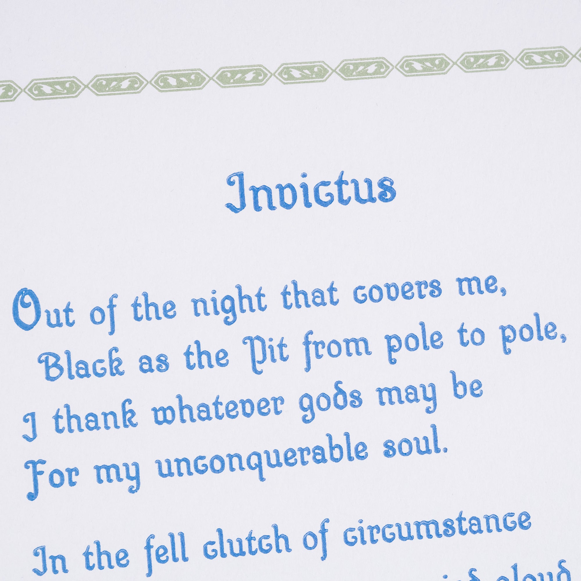 Invictus William Ernest Henley
