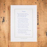 Original Print: Invictus by William Ernest Henley