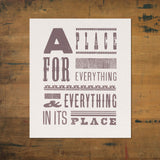 A Place For Everything