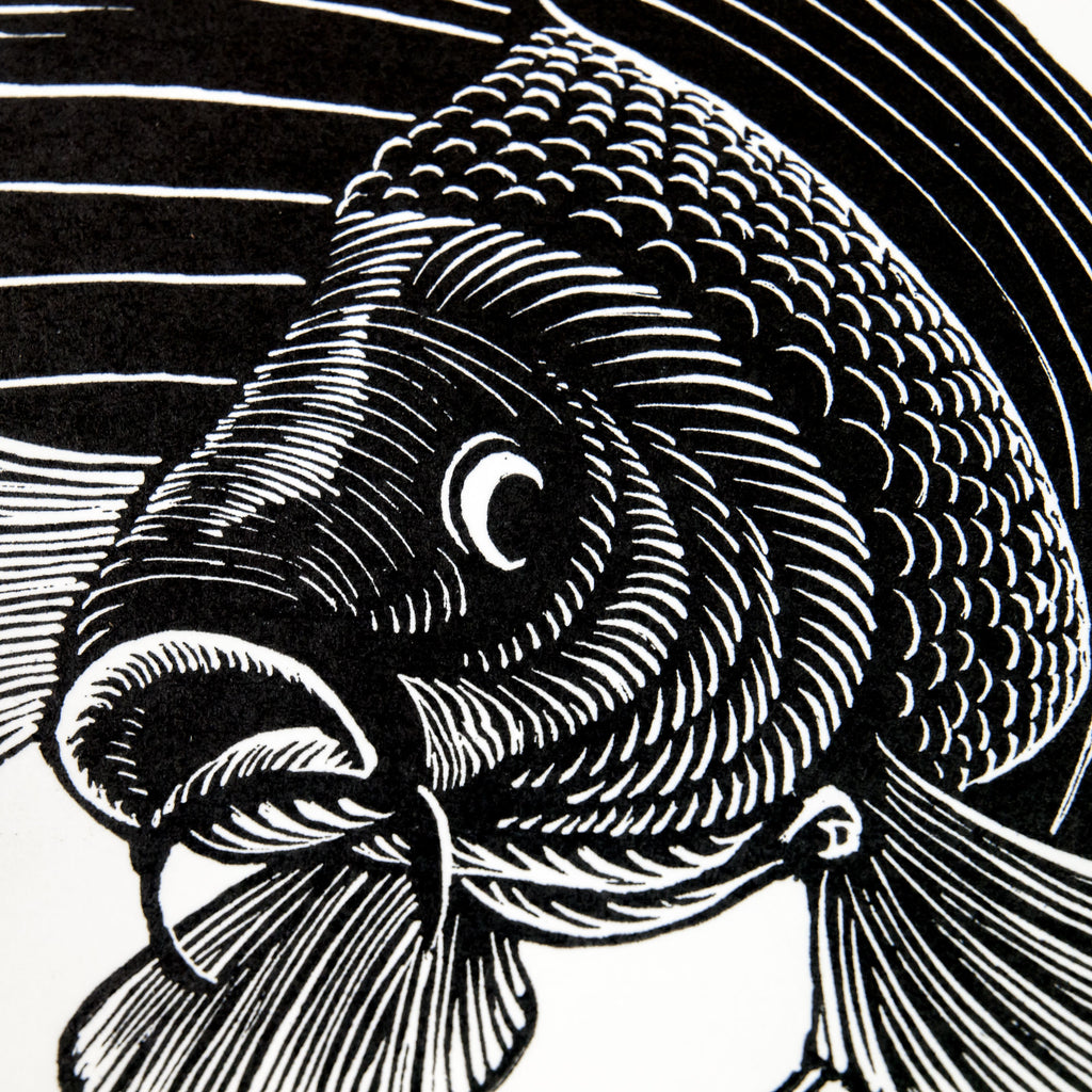 Original Print: Seize the Carp - Wood Engraver's Network Print Project ...