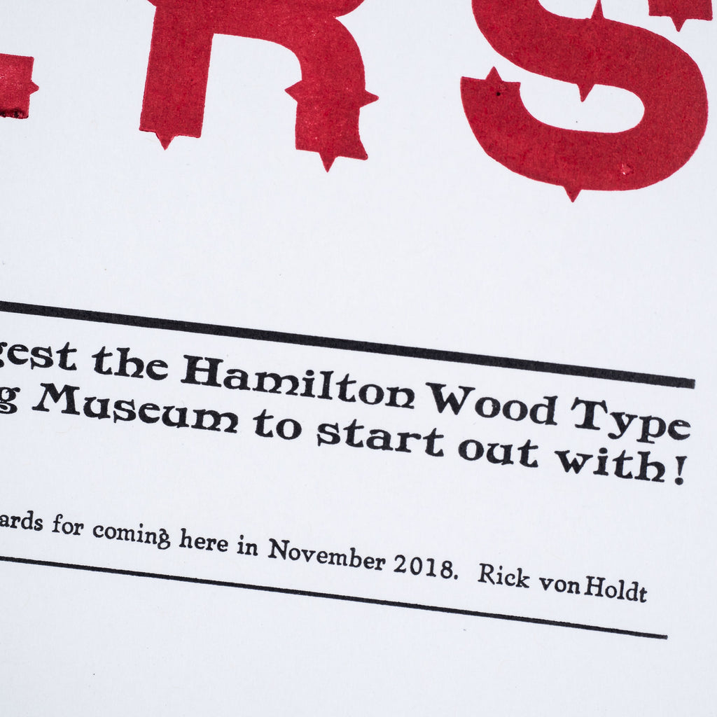 Original Print: Discover Two Rivers – Hamilton Wood Type Museum